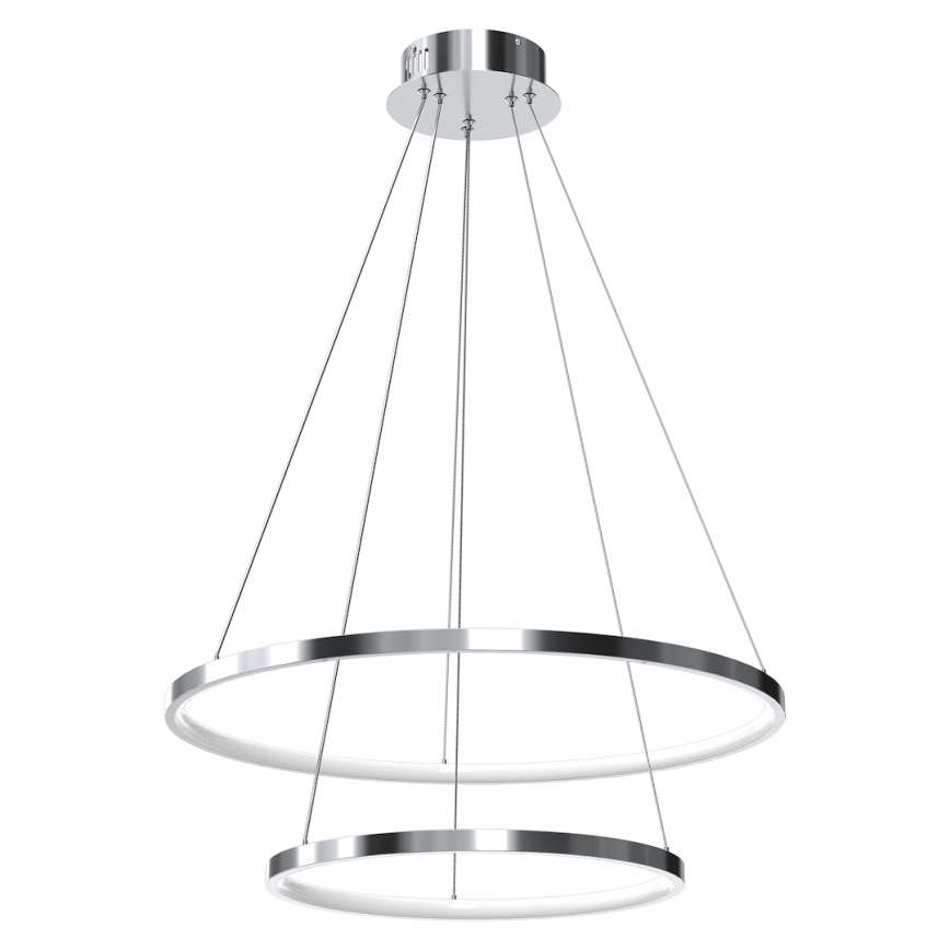 LED Пендел HOOP LED/51W/230V Ø 60 см 4000K лъскав хром