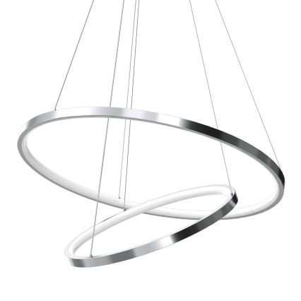 LED Пендел HOOP LED/51W/230V Ø 60 см 4000K лъскав хром