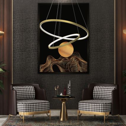 LED Пендел HOOP LED/51W/230V Ø 60 см 4000K златист