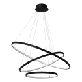 LED Пендел HOOP LED/93W/230V Ø 60 см 4000K черен