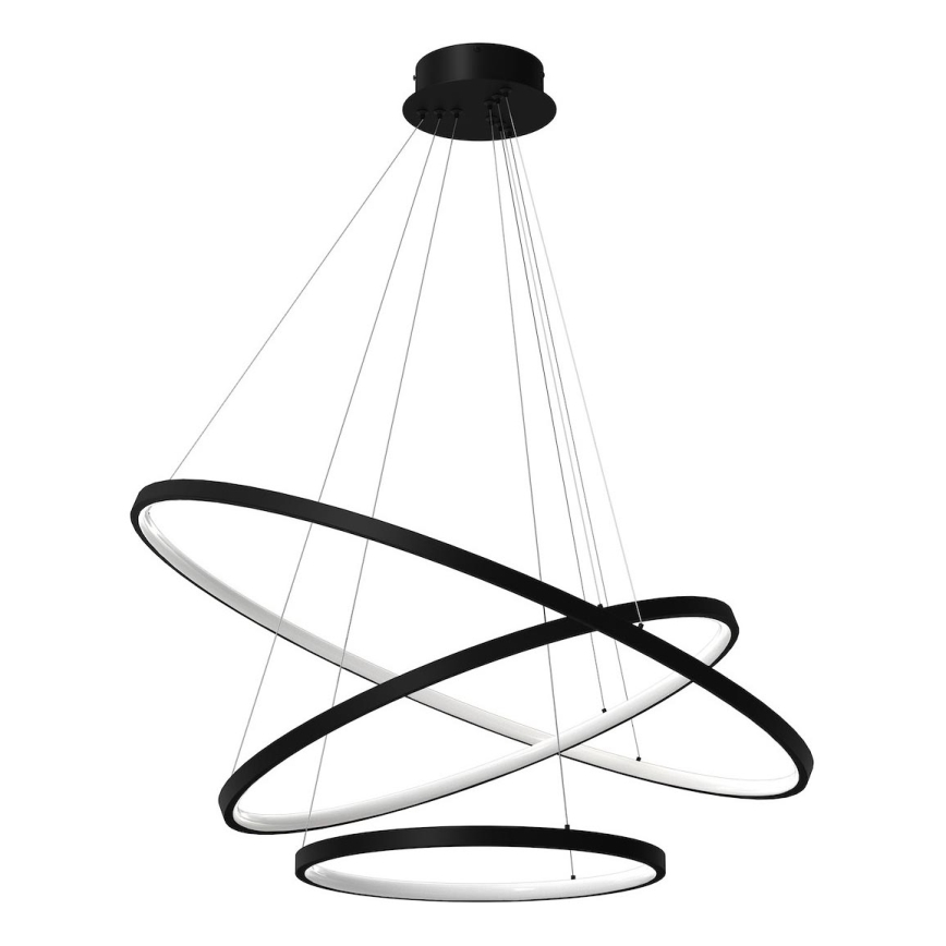 LED Пендел HOOP LED/93W/230V Ø 60 см 4000K черен