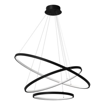 LED Пендел HOOP LED/93W/230V Ø 80 см 4000K черен