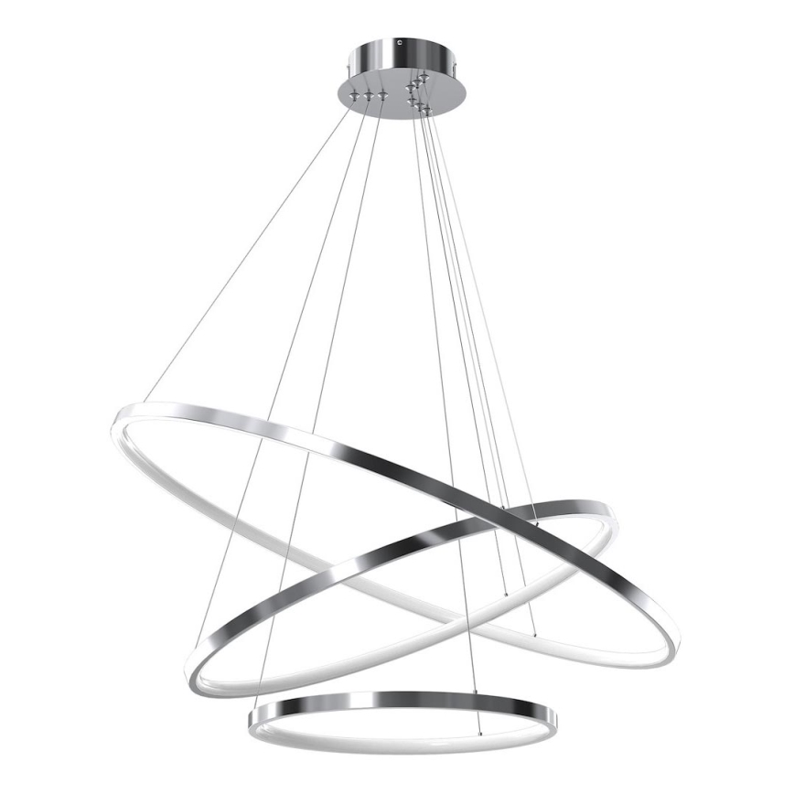 LED Пендел HOOP LED/93W/230V Ø 80 см 4000K лъскав хром