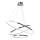 LED Пендел HOOP LED/93W/230V Ø 80 см 4000K лъскав хром