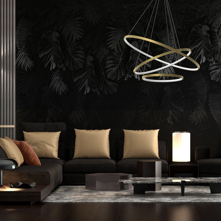 LED Пендел HOOP LED/93W/230V Ø 80 см 4000K златист