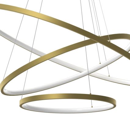 LED Пендел HOOP LED/93W/230V Ø 80 см 4000K златист