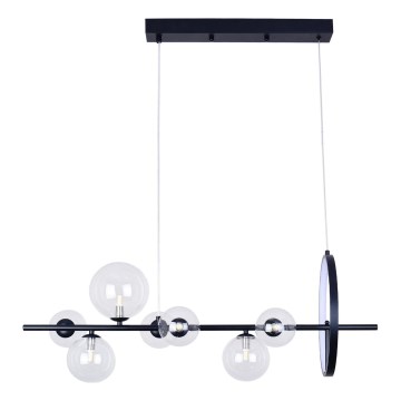 LED Пендел HYBRID LED/15W/230V + 7xG9/6W 4000K черен