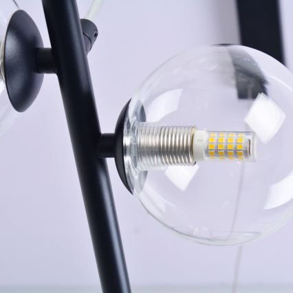 LED Пендел HYBRID LED/15W/230V + 7xG9/6W 4000K черен