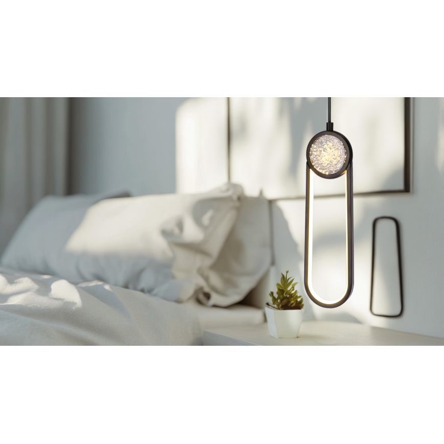 LED Пендел LACRIMA LED/15W/230V 3000K черен