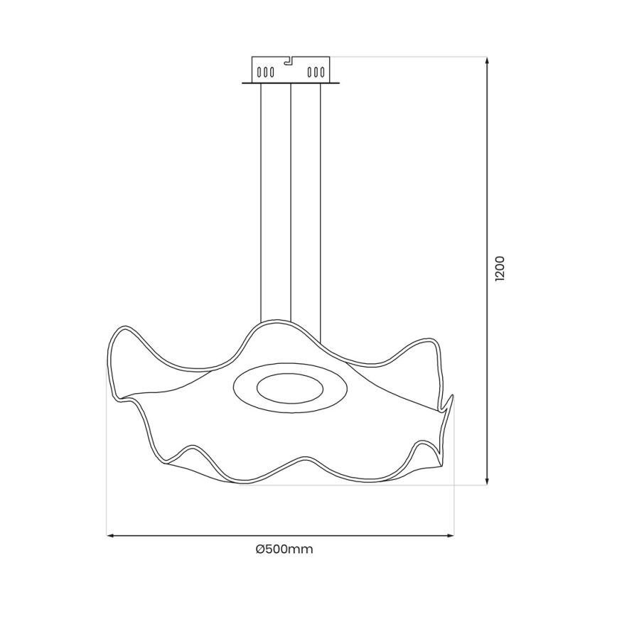 LED Пендел LARGO LED/16W/230V златист