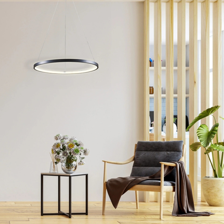 LED Пендел LEA LED/20W/230V 4000K Ø 50 см черен