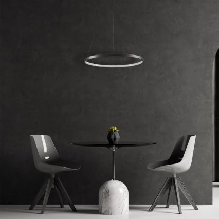 LED Пендел LEA LED/20W/230V 4000K Ø 50 см черен
