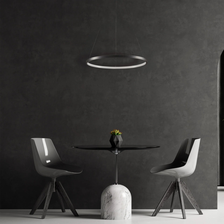 LED Пендел LEA LED/20W/230V 4000K Ø 50 см черен