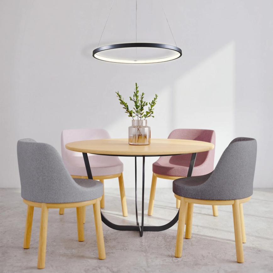 LED Пендел LEA LED/20W/230V 4000K Ø 50 см черен