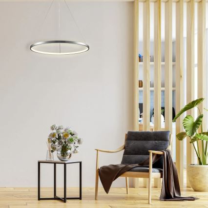 LED Пендел LEA LED/20W/230V 4000K Ø 50 см матов хром