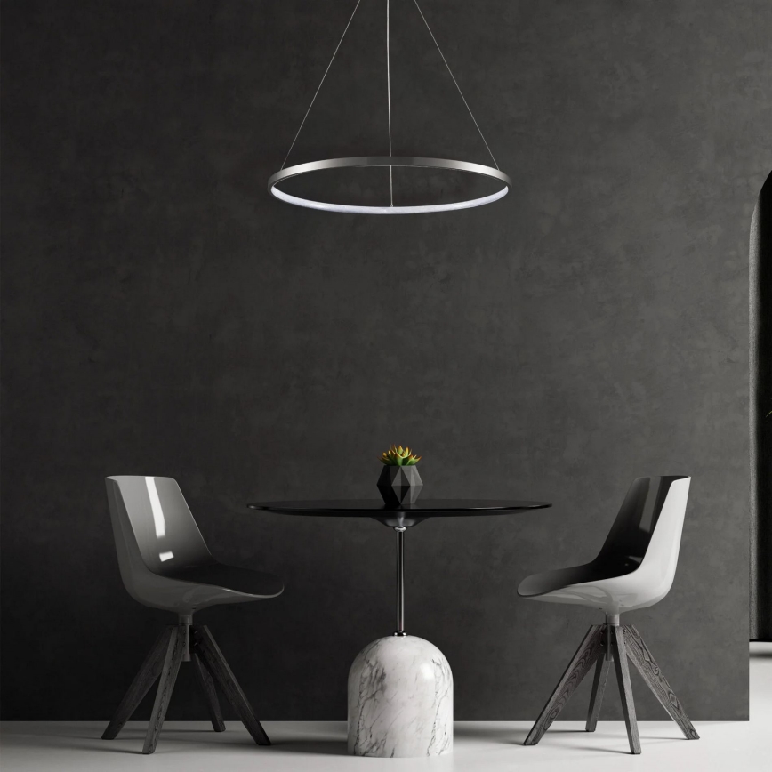 LED Пендел LEA LED/20W/230V 4000K Ø 50 см матов хром