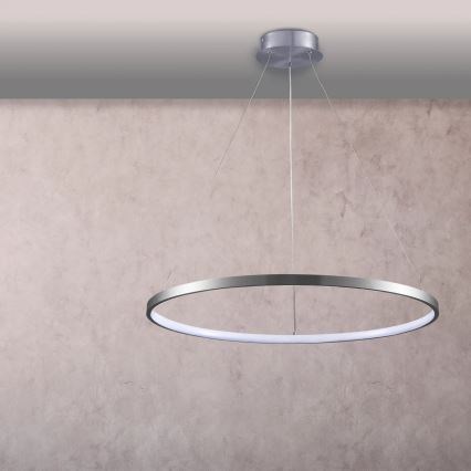 LED Пендел LEA LED/20W/230V 4000K Ø 50 см матов хром