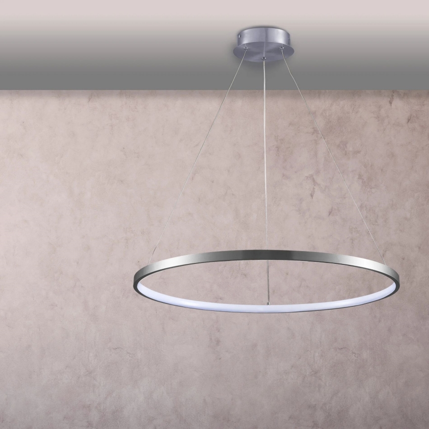 LED Пендел LEA LED/20W/230V 4000K Ø 50 см матов хром