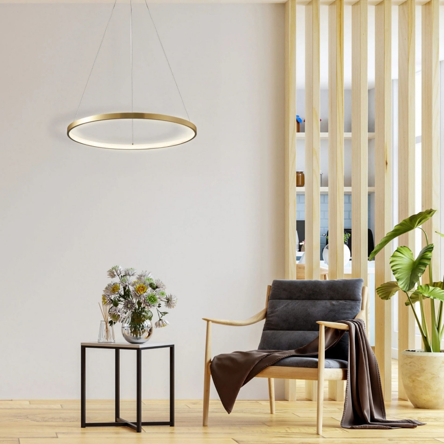 LED Пендел LEA LED/20W/230V 4000K Ø 50 см златист