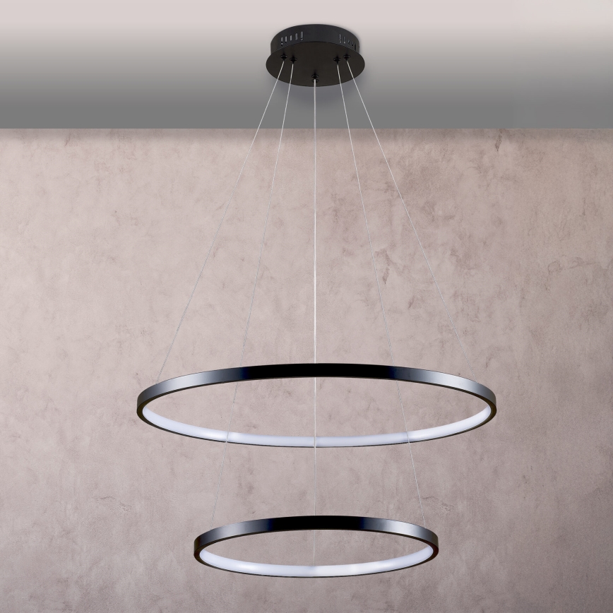 LED Пендел LEA LED/35W/230V 4000K Ø 60 см черен