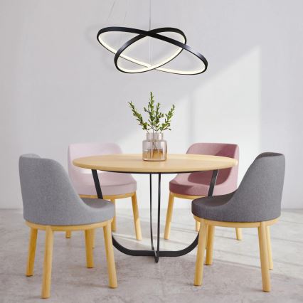 LED Пендел LEA LED/35W/230V 4000K Ø 60 см черен