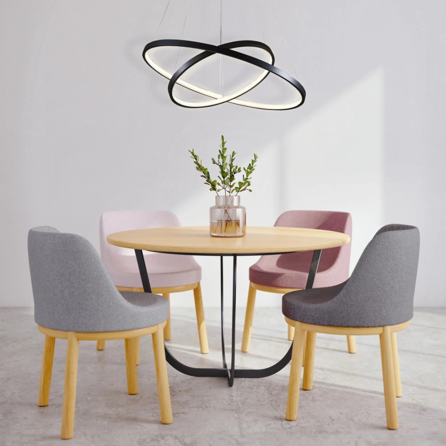 LED Пендел LEA LED/35W/230V 4000K Ø 60 см черен