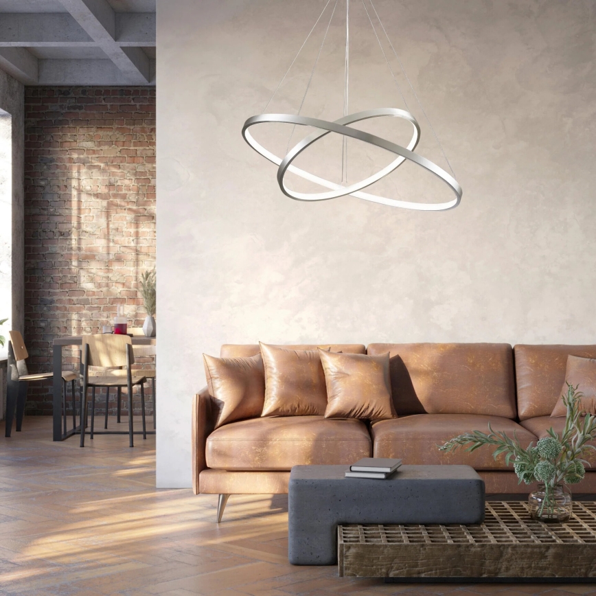 LED Пендел LEA LED/35W/230V 4000K Ø 60 см матов хром