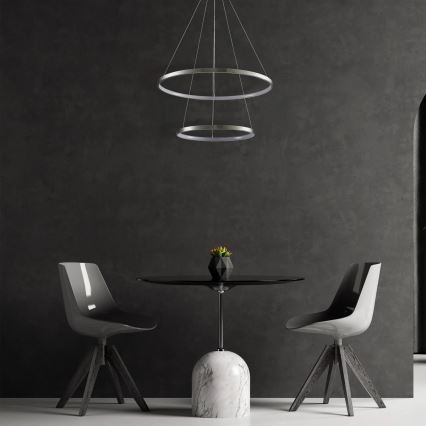LED Пендел LEA LED/35W/230V 4000K Ø 60 см матов хром