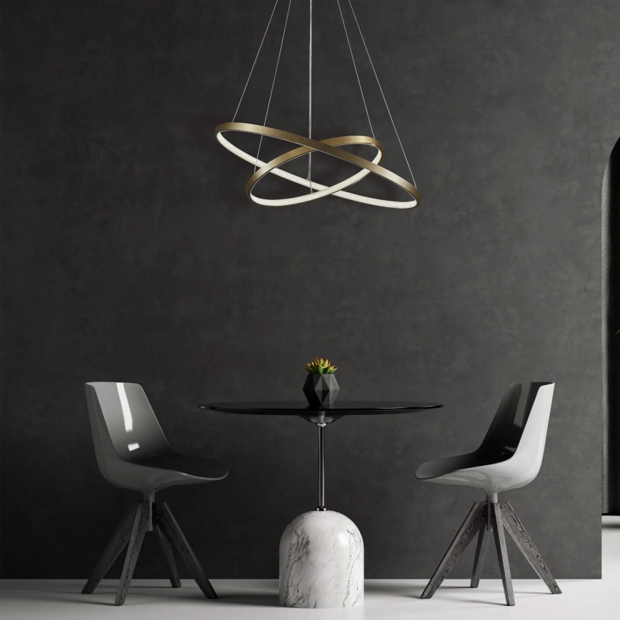 LED Пендел LEA LED/35W/230V 4000K Ø 60 см златист