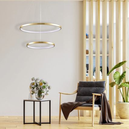 LED Пендел LEA LED/35W/230V 4000K Ø 60 см златист