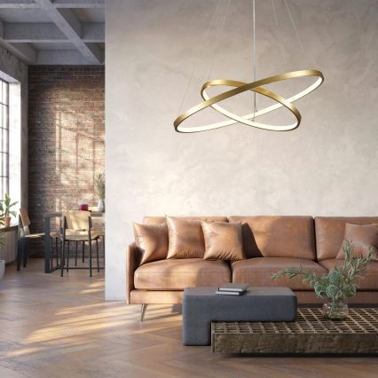 LED Пендел LEA LED/35W/230V 4000K Ø 60 см златист