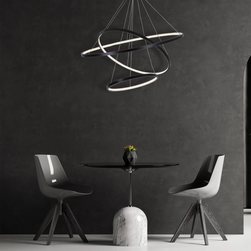 LED Пендел LEA LED/60W/230V 4000K Ø 80 см черен