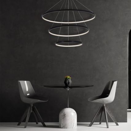 LED Пендел LEA LED/60W/230V 4000K Ø 80 см черен