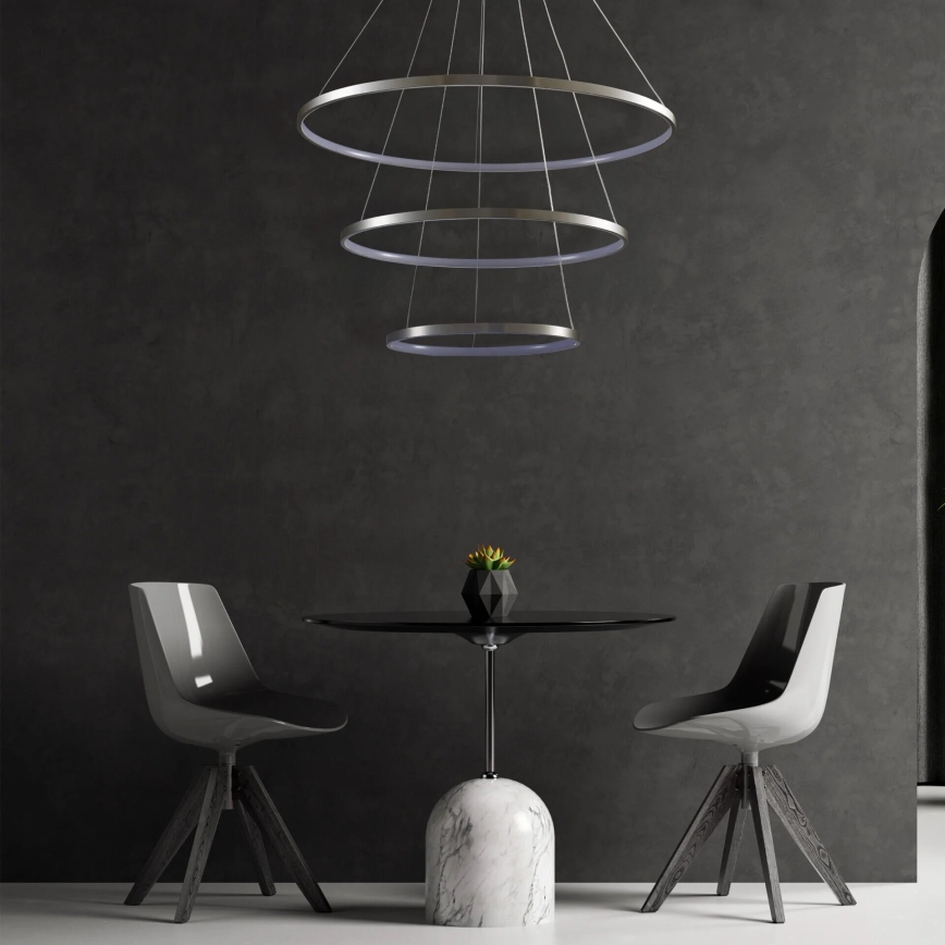 LED Пендел LEA LED/60W/230V 4000K Ø 80 см матов хром