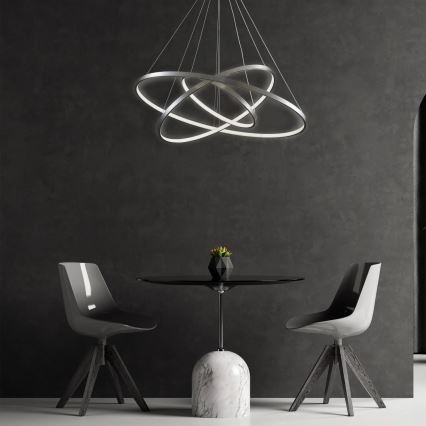 LED Пендел LEA LED/60W/230V 4000K Ø 80 см матов хром