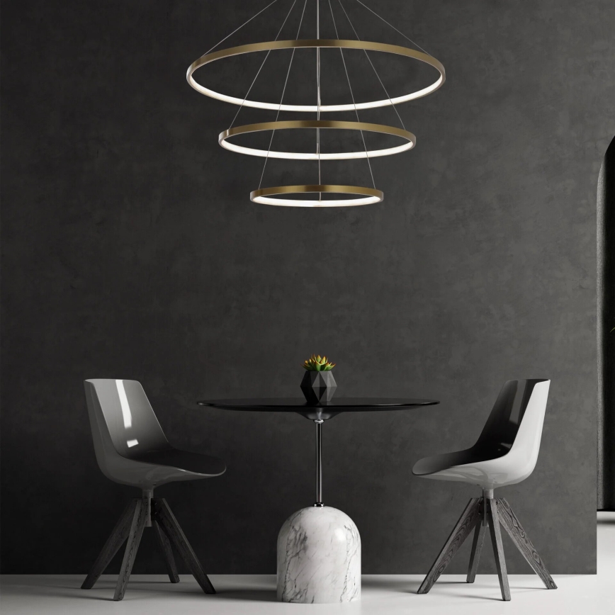 LED Пендел LEA LED/60W/230V 4000K Ø 80 см златист