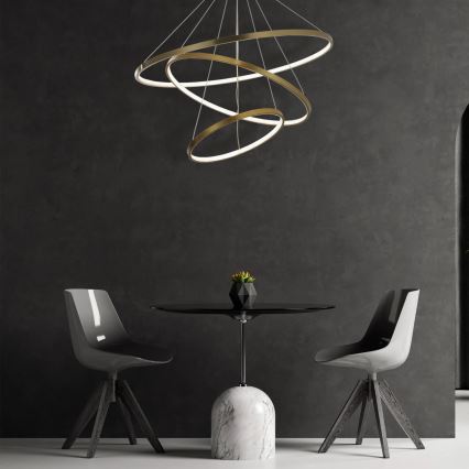 LED Пендел LEA LED/60W/230V 4000K Ø 80 см златист