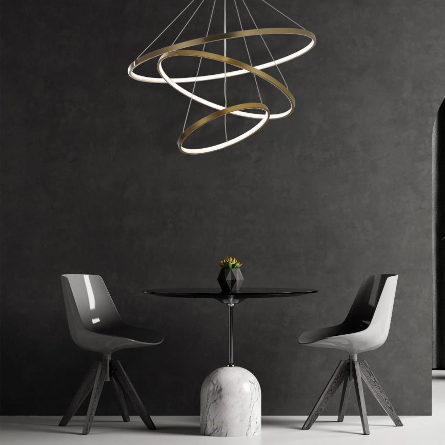 LED Пендел LEA LED/60W/230V 4000K Ø 80 см златист