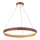 LED Пендел LEATHER LED/47,8W/230V кафяв/оранжев