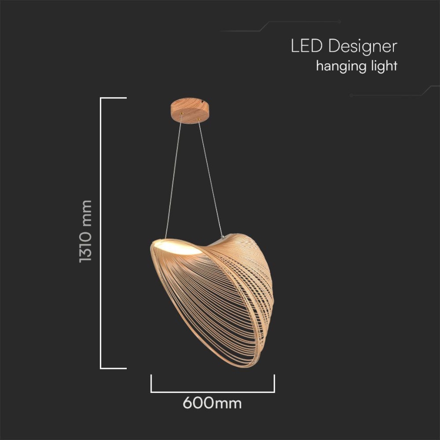 LED Пендел LED/10W/230V 3000K бежов