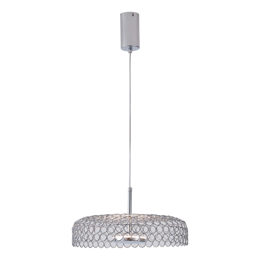 LED Пендел LED/10W/230V 3000K лъскав хром Ø 35 см
