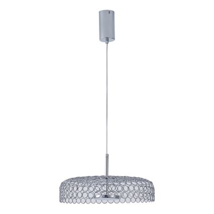 LED Пендел LED/10W/230V 3000K лъскав хром Ø 35 см