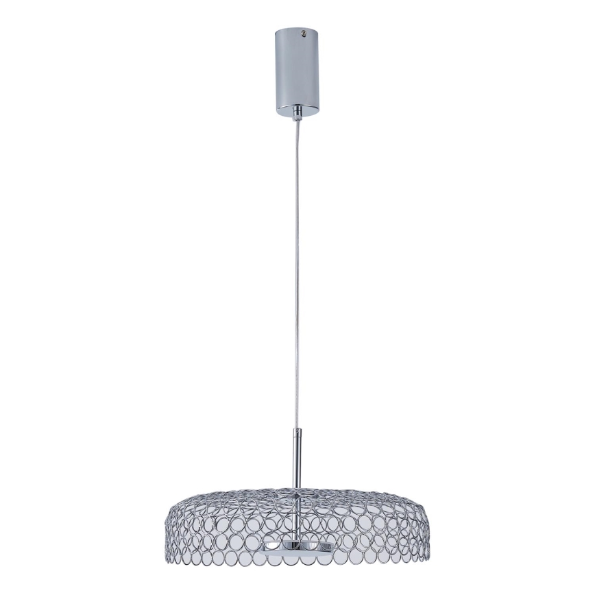 LED Пендел LED/10W/230V 3000K лъскав хром Ø 35 см