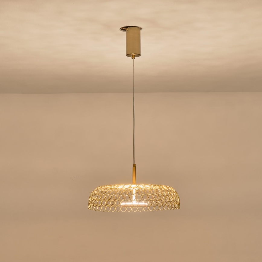 LED Пендел LED/10W/230V 3000K златист Ø 35 см
