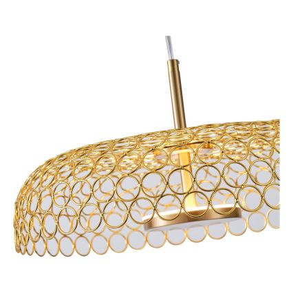 LED Пендел LED/10W/230V 3000K златист Ø 35 см