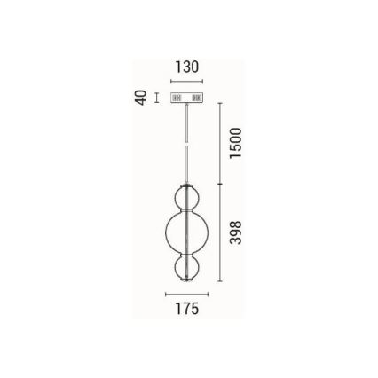 LED Пендел LED/12,6W/230V 3000K