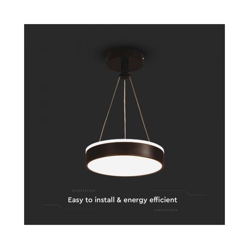 LED Пендел LED/12W/230V 4000K черен