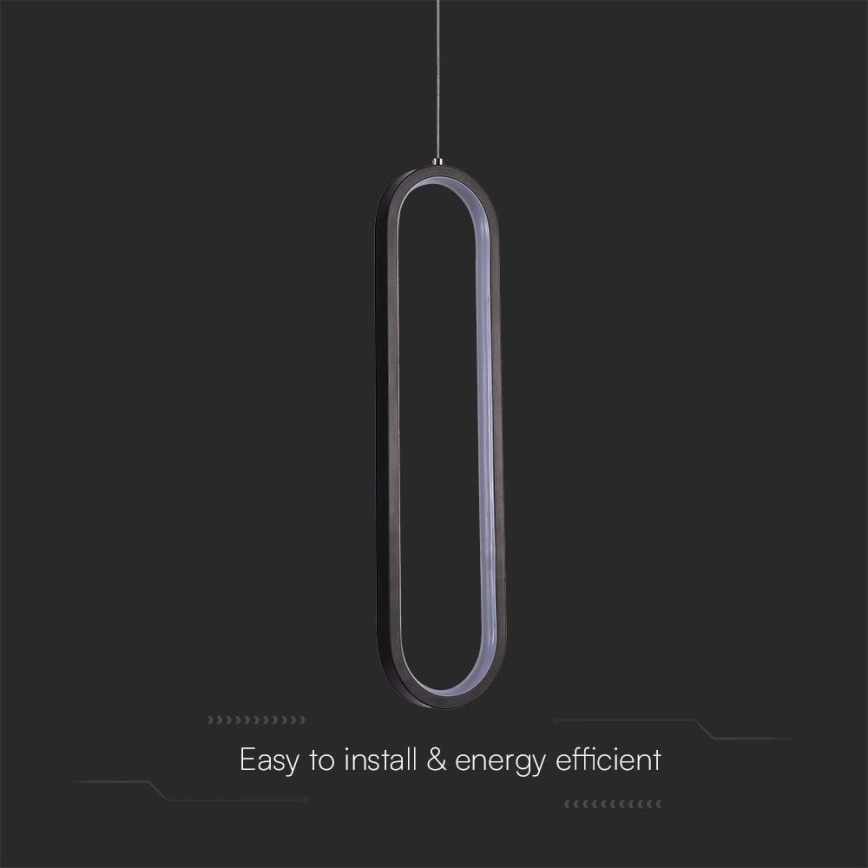LED Пендел LED/13W/230V 4000K черен