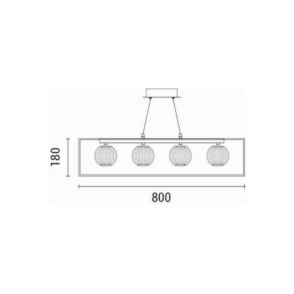 LED Пендел LED/14W/230V 3000K