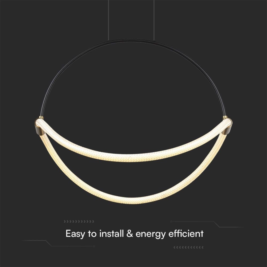 LED Пендел LED/16W/230V 4000K Ø 50 см
